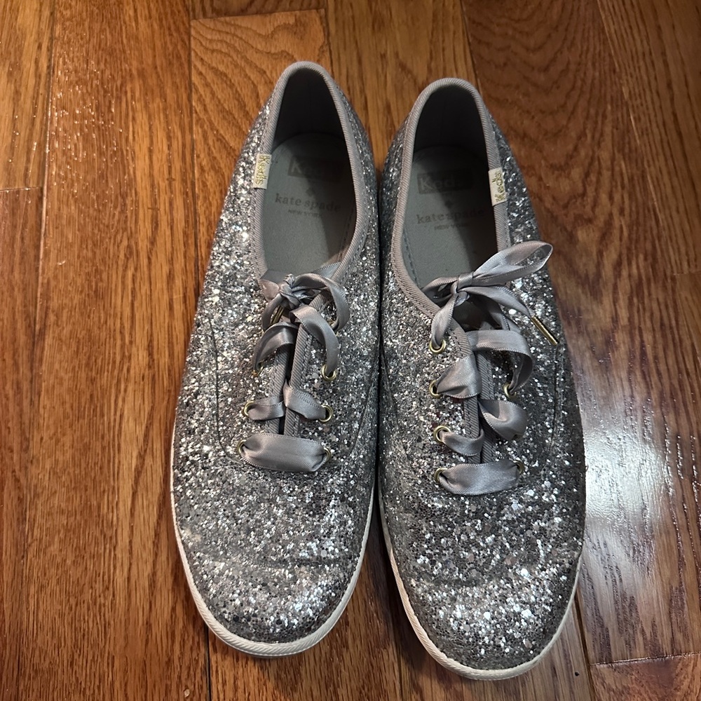 Kate Spade Women's Sparkling Glitter Sneakers - Silver